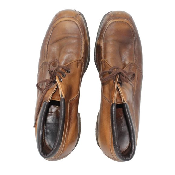 VTG 70s Nomads Wright Sz 9.5D Short Chukka Brown Leather Mock Toe Lace Up Boots main image 5